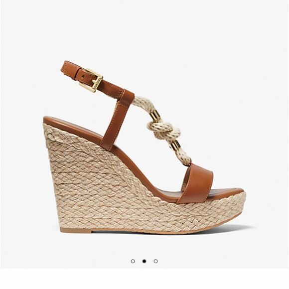 MICHAEL KORS Holly Leather Wedge Sandal - Picture 2 of 6